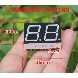 LED 7 SEGMENT 0.8 นิ้ว 8201BS สีแดง Common Anode